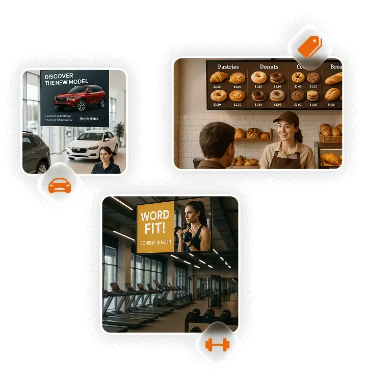Example narrowcasting images