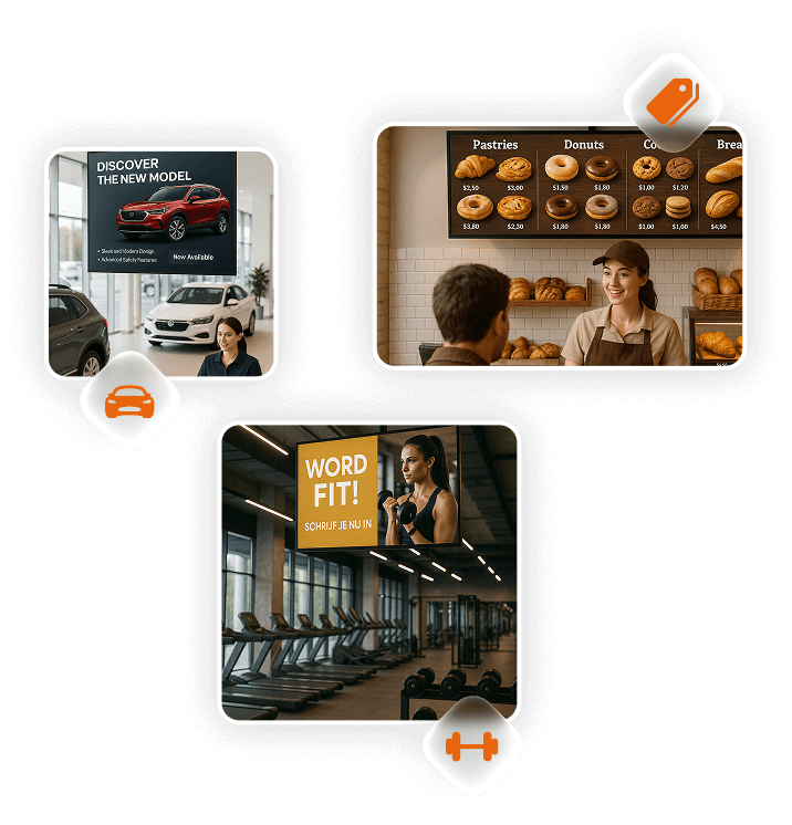 Example narrowcasting images